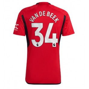 Manchester United Donny van de Beek #34 Replica Home Stadium Shirt 2023-24 Short Sleeve
